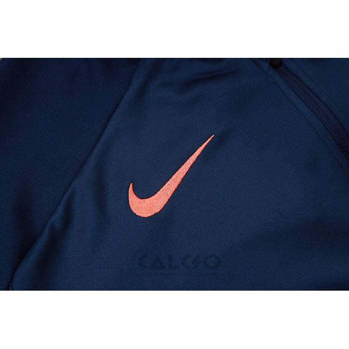 Tuta da Track di Felpa FC Barcellona Bambino 2025-2026 Blu Arancione